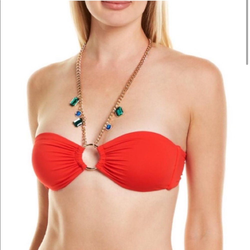 Weworewhat necklace bandeau bikini top